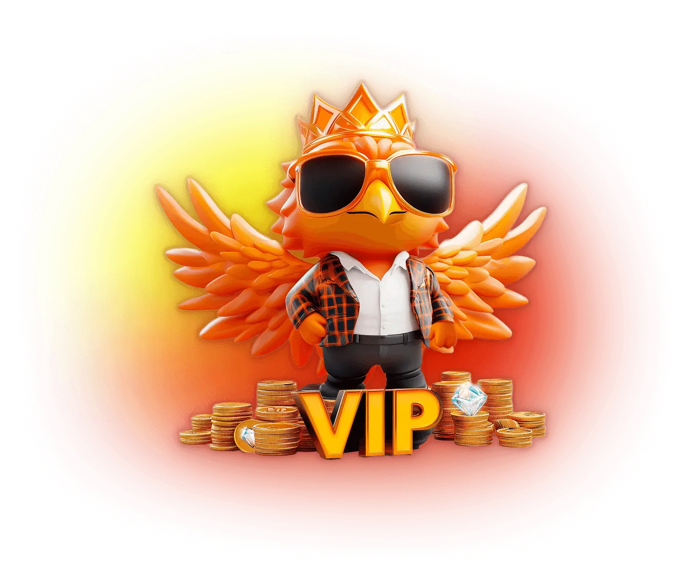 UcoBet VIP mascotte met kroon
